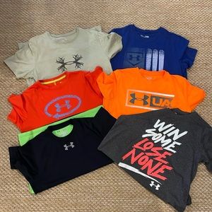 Lot of 6 boys’ Under Armour short sleeved t-shirts